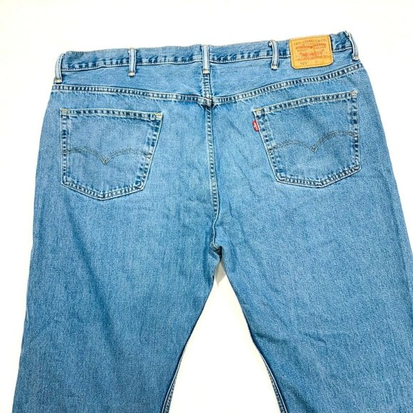 Levi's 505 Regular Fit Straight Leg Jeans Red Tab Medium Wash Denim W48xL30 NWOT - Picture 2 of 12